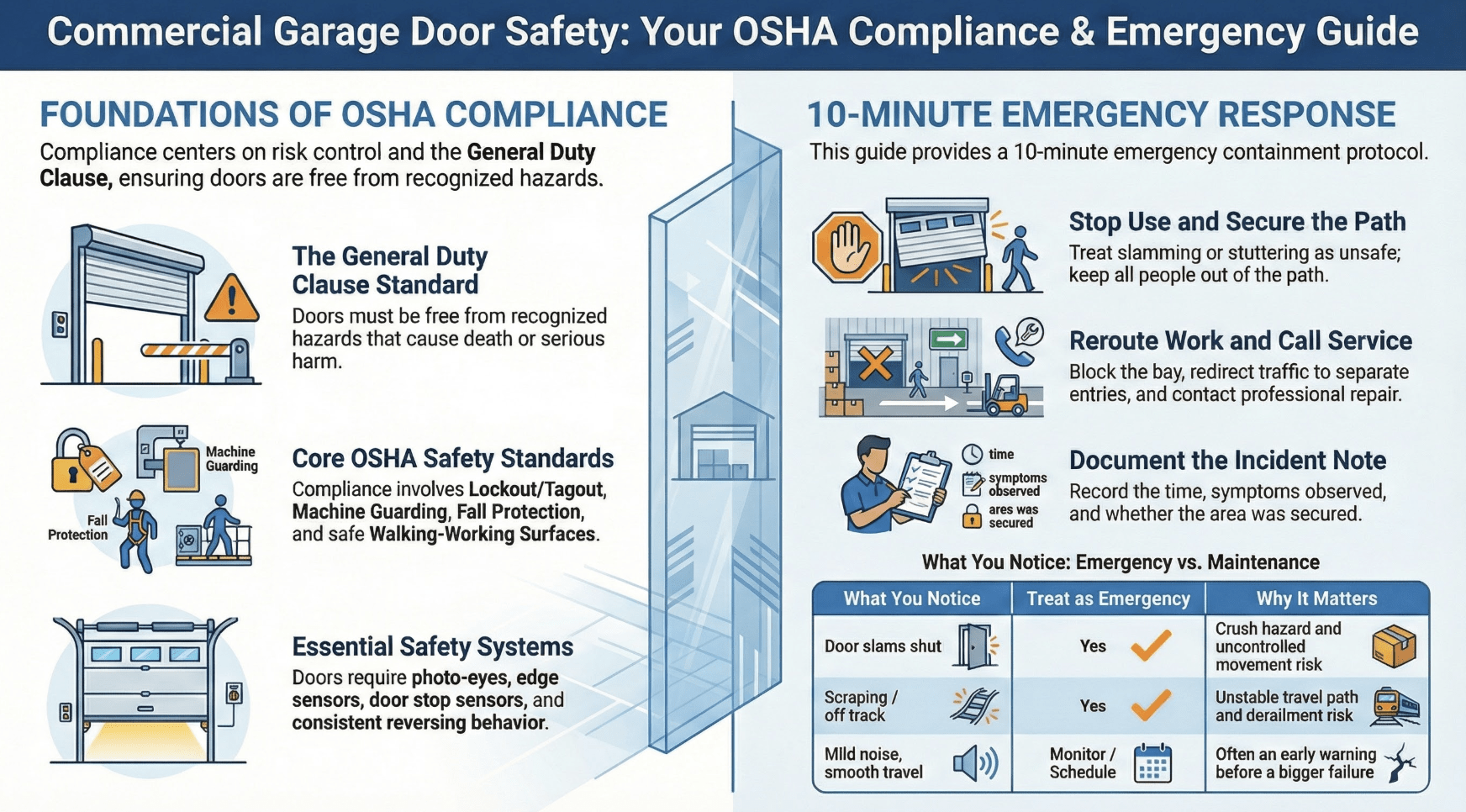 OSHA-compliant garage doors